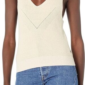 Roxy Cream Knit Tank Top Size XL